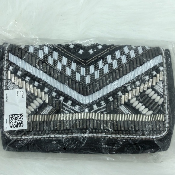 ‼️SALE‼️ 🌟✨HPx3✨ 🌟H&M Art Deco Glam Beaded Purse with Chain Strap, NWT - Picture 2 of 12